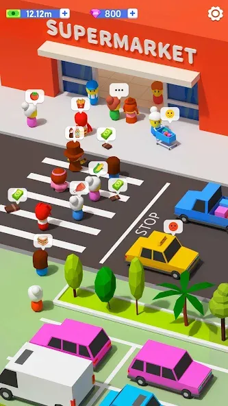 Скачать My Idle Supermarket Simulator — Безлимитные деньги и всё открыто — скриншот 2