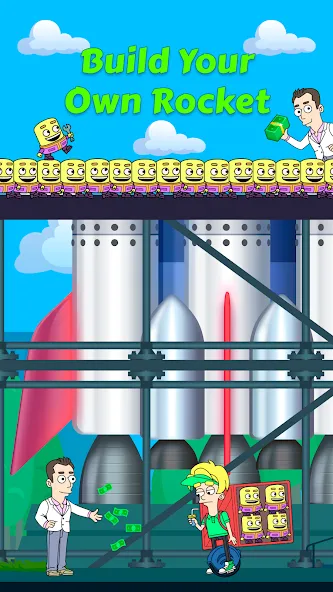 Idle Rocket Tycoon (Мод: Безлимитные деньги и ускоренная прокачка) — скачать на Андроид — скриншот 1 Idle Rocket Tycoon (Мод: Безлимитные деньги и ускоренная прокачка) — скачать на Андроид — скриншот 1