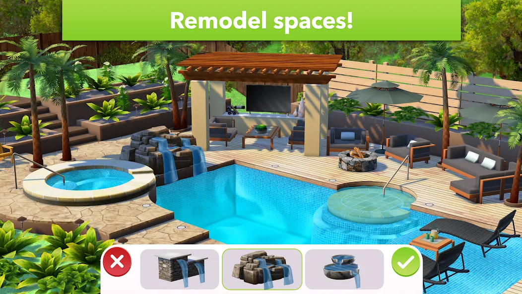 Home Design Makeover — Безлимитные деньги и подсказки, скачать мод APK — скриншот 1