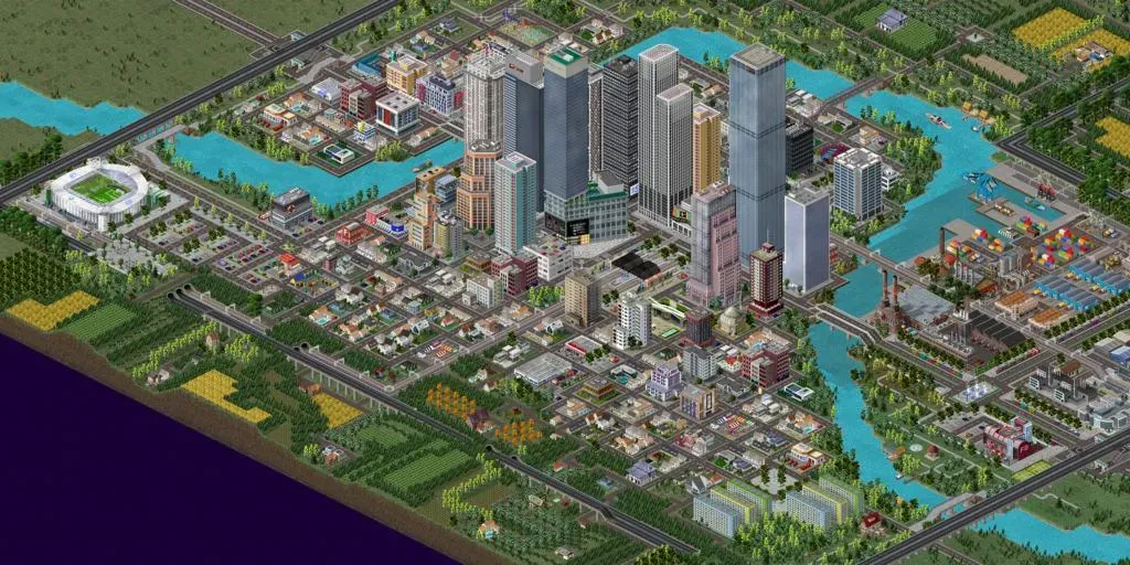 Скачать TheoTown Mod APK — Безлимитные деньги и ресурсы — скриншот 1