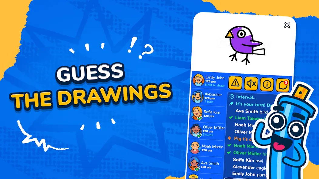 Скачать Gartic.io - Draw, Guess, WIN мод — Больше времени на рисование — скриншот 1