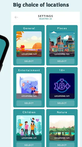 SpyFall - game for the party MOD APK: Открыты все роли и локации — скриншот 2