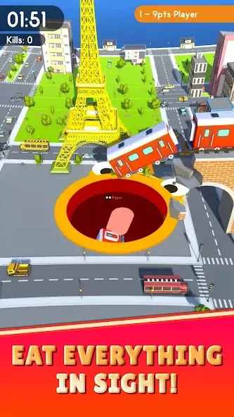 Скачать Hole.io на Андроид с модом — Безлимитный размер и быстрый рост — скриншот 1 Скачать Hole.io на Андроид с модом — Безлимитный размер и быстрый рост — скриншот 1