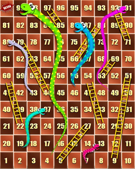 Snake and ladder на телефон — скачать мод: Без рекламы и бесконечные ходы — скриншот 1 Snake and ladder на телефон — скачать мод: Без рекламы и бесконечные ходы — скриншот 1