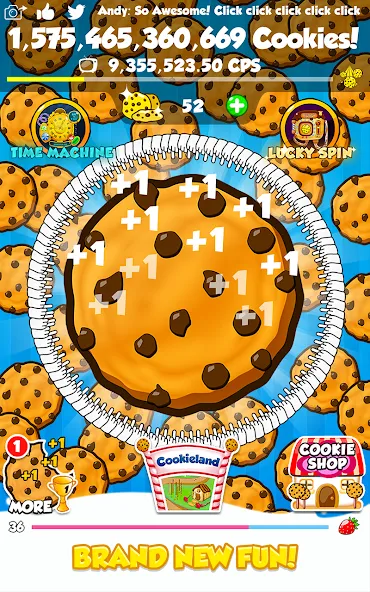Cookie Clickers 2 — скачать мод: Безлимитные печенья и ускоренная прокачка — скриншот 1