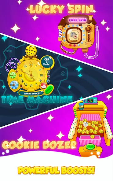 Cookie Clickers 2 — скачать мод: Безлимитные печенья и ускоренная прокачка — скриншот 2