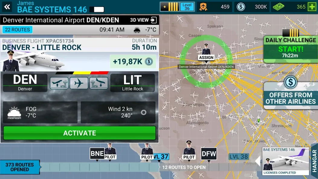 Airline Commander: Flight Game мод на Андроид: Безлимитные деньги и топливо — скриншот 3 Airline Commander: Flight Game мод на Андроид: Безлимитные деньги и топливо — скриншот 3