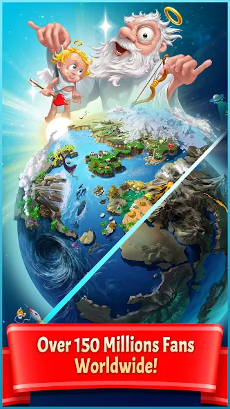 Doodle God Planet Blitz взлом APK — Безлимитные ресурсы и все планеты открыты — скриншот 1