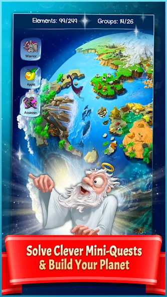 Doodle God Planet Blitz взлом APK — Безлимитные ресурсы и все планеты открыты — скриншот 4