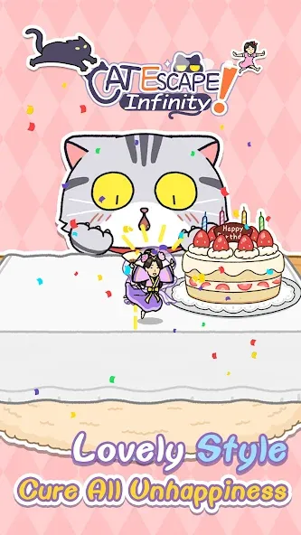 Cat Escape! Infinity! взломанный APK — Безлимитные жизни и монеты — скриншот 1 Cat Escape! Infinity! взломанный APK — Безлимитные жизни и монеты — скриншот 1