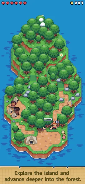 Скачать Tiny Island Survival Mod APK — Безлимитные ресурсы и здоровье — скриншот 2