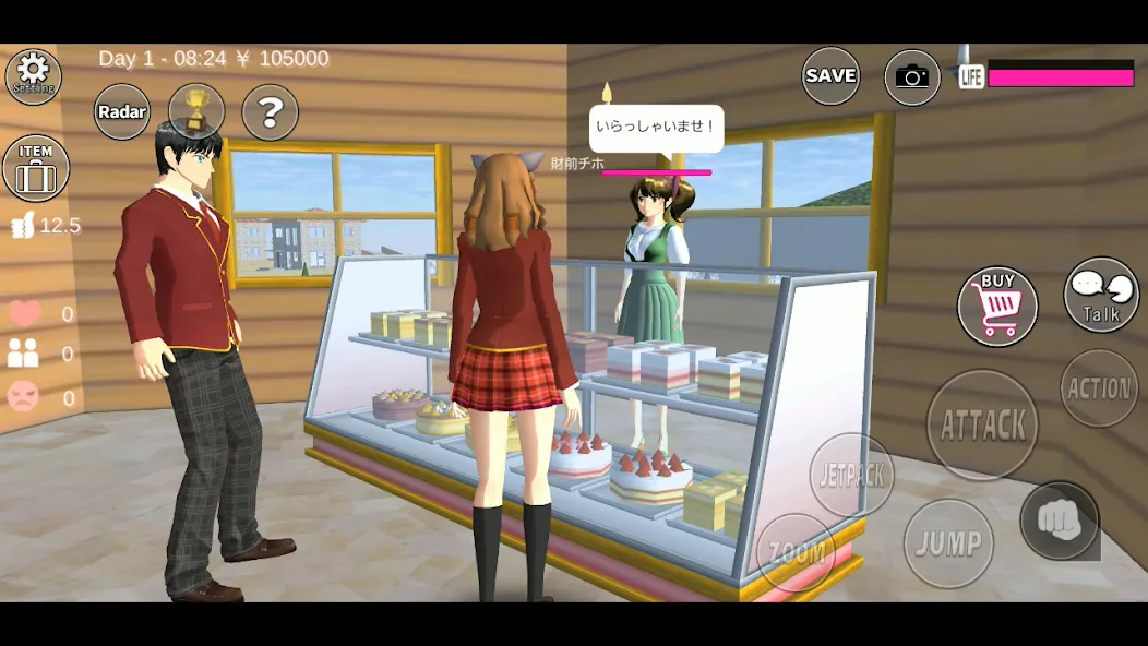 SAKURA School Simulator бесплатно на Андроид — мод: Безлимитные деньги и все предметы — скриншот 5 SAKURA School Simulator бесплатно на Андроид — мод: Безлимитные деньги и все предметы — скриншот 5