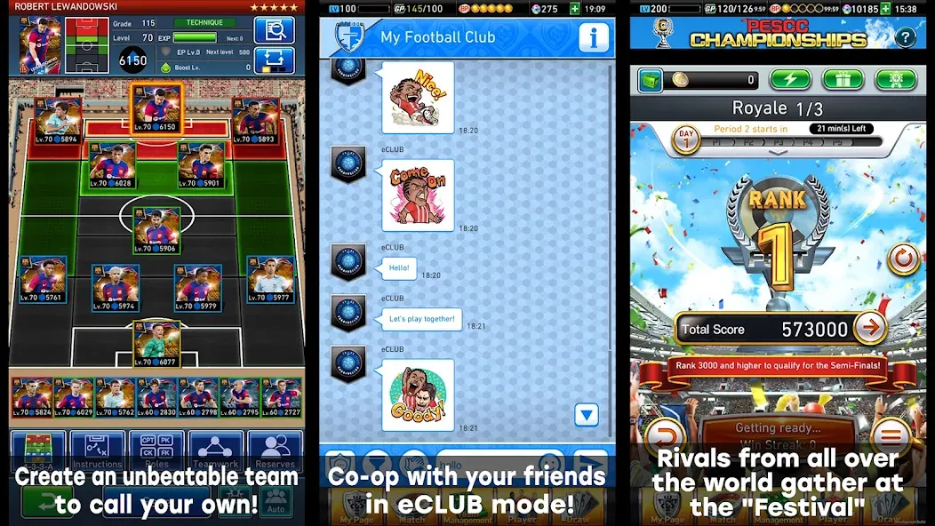 eFootball™ CHAMPION SQUADS (Мод: Безлимитные деньги и сильная команда) — скачать на Андроид — скриншот 3 eFootball™ CHAMPION SQUADS (Мод: Безлимитные деньги и сильная команда) — скачать на Андроид — скриншот 3