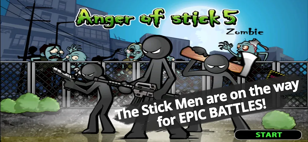 Anger of stick 5 : zombie MOD APK: Безлимитные деньги и оружие — скриншот 1 Anger of stick 5 : zombie MOD APK: Безлимитные деньги и оружие — скриншот 1