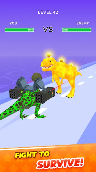 Скачать Dino Evolution Run 3D мод — Безлимитные деньги и усиленные динозавры — скриншот 3