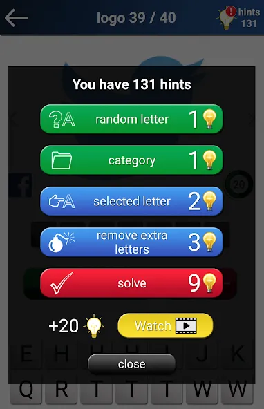 Quiz: Logo game на телефон — скачать мод: Открыты все уровни и подсказки — скриншот 4 Quiz: Logo game на телефон — скачать мод: Открыты все уровни и подсказки — скриншот 4