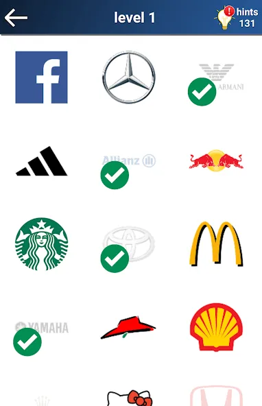 Quiz: Logo game на телефон — скачать мод: Открыты все уровни и подсказки — скриншот 5 Quiz: Logo game на телефон — скачать мод: Открыты все уровни и подсказки — скриншот 5
