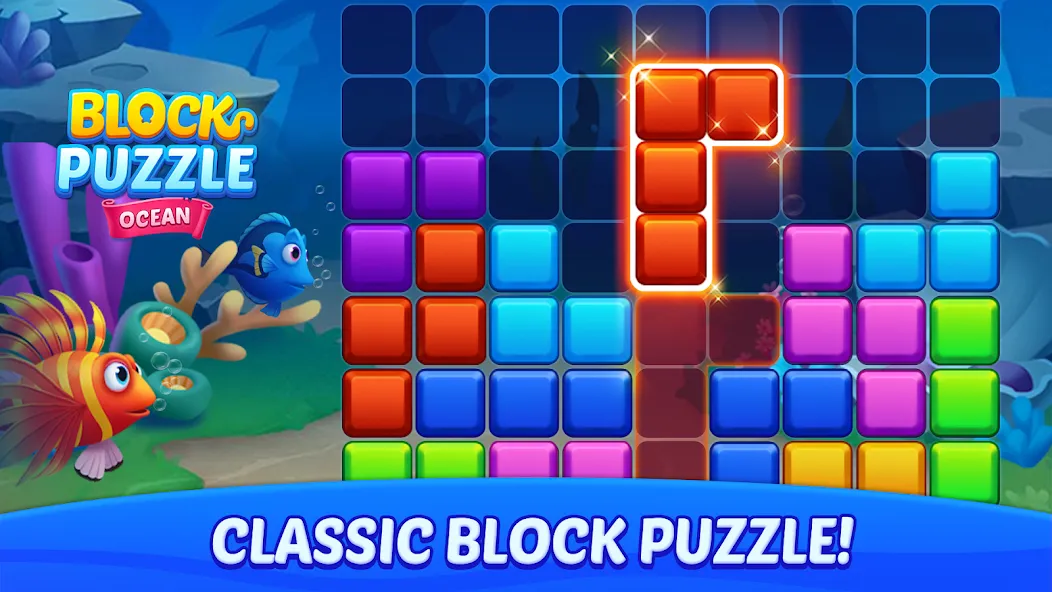 Скачать Block Puzzle Ocean — Безлимитные подсказки и монеты — скриншот 1 Скачать Block Puzzle Ocean — Безлимитные подсказки и монеты — скриншот 1