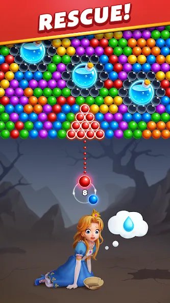 Bubble Shooter Royal Pop — последняя версия с модом (Безлимитные монеты и жизни) — скриншот 1