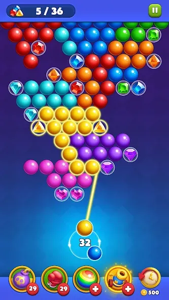 Bubble Shooter Royal Pop — последняя версия с модом (Безлимитные монеты и жизни) — скриншот 5
