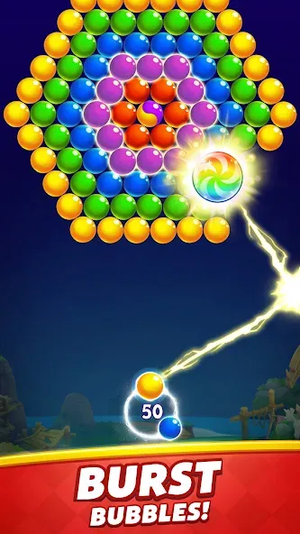 Bubble Shooter — скачать мод: Безлимитные жизни и бонусы — скриншот 2