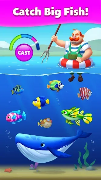 Solitaire Fish бесплатно на Андроид — мод: Безлимитные монеты и подсказки — скриншот 5 Solitaire Fish бесплатно на Андроид — мод: Безлимитные монеты и подсказки — скриншот 5