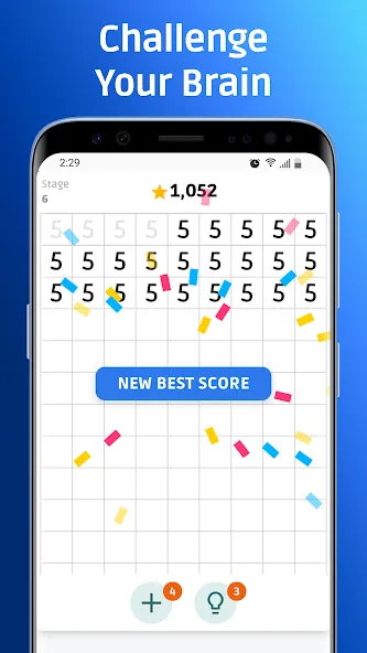 Number Crunch - Number Games взломанный APK — Безлимитные подсказки и жизни — скриншот 1