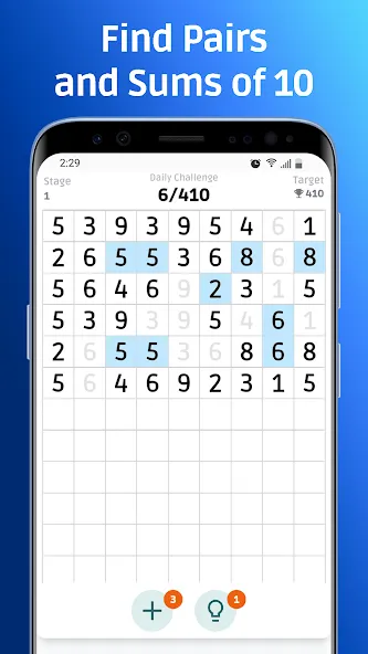 Number Crunch - Number Games взломанный APK — Безлимитные подсказки и жизни — скриншот 2