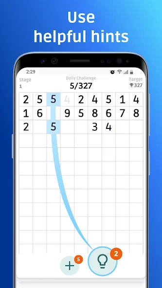 Number Crunch - Number Games взломанный APK — Безлимитные подсказки и жизни — скриншот 4