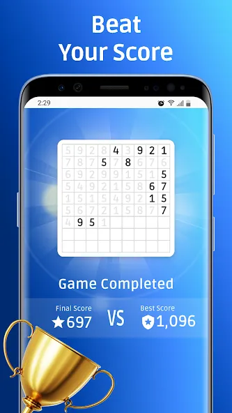 Number Crunch - Number Games взломанный APK — Безлимитные подсказки и жизни — скриншот 5