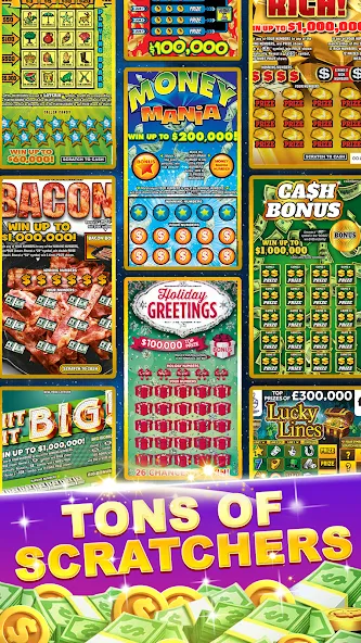 Lottery Scratchers Master мод на Андроид: Неограниченные билеты и быстрые выигрыши — скриншот 4 Lottery Scratchers Master мод на Андроид: Неограниченные билеты и быстрые выигрыши — скриншот 4