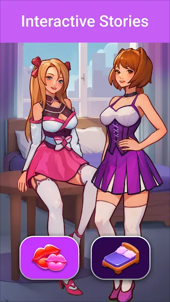 Мод LUV: Anime Girls Adult Game XX — Открыты все сцены и уровни, скачать APK — скриншот 1
