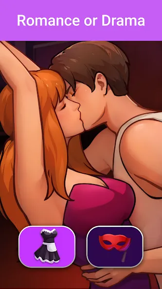 Мод LUV: Anime Girls Adult Game XX — Открыты все сцены и уровни, скачать APK — скриншот 3