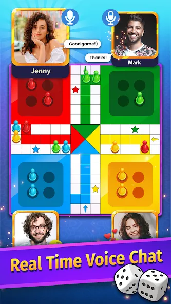 Ludo Game COPLE - Voice Chat MOD APK: Голосовой чат и безлимитные монеты — скриншот 1