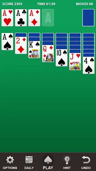 Solitaire. MOD APK скачать на Андроид — Без рекламы и безлимитные подсказки — скриншот 1