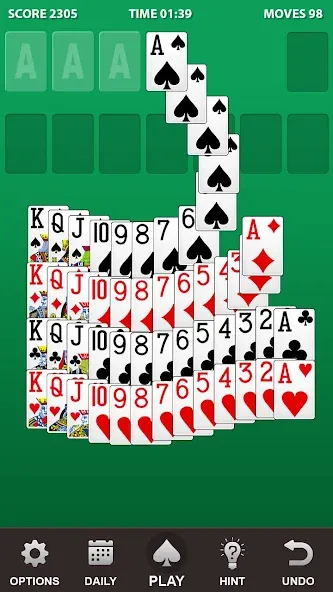 Solitaire. MOD APK скачать на Андроид — Без рекламы и безлимитные подсказки — скриншот 2