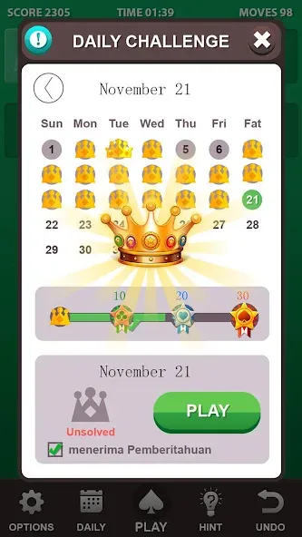 Solitaire. MOD APK скачать на Андроид — Без рекламы и безлимитные подсказки — скриншот 3