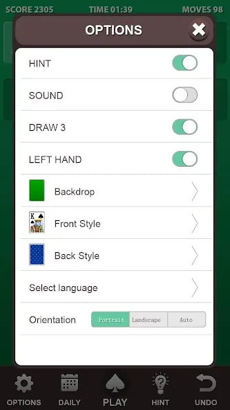 Solitaire. MOD APK скачать на Андроид — Без рекламы и безлимитные подсказки — скриншот 4