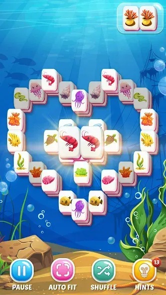 Mahjong Fish на телефон — скачать мод: Безлимитные монеты и подсказки — скриншот 1 Mahjong Fish на телефон — скачать мод: Безлимитные монеты и подсказки — скриншот 1