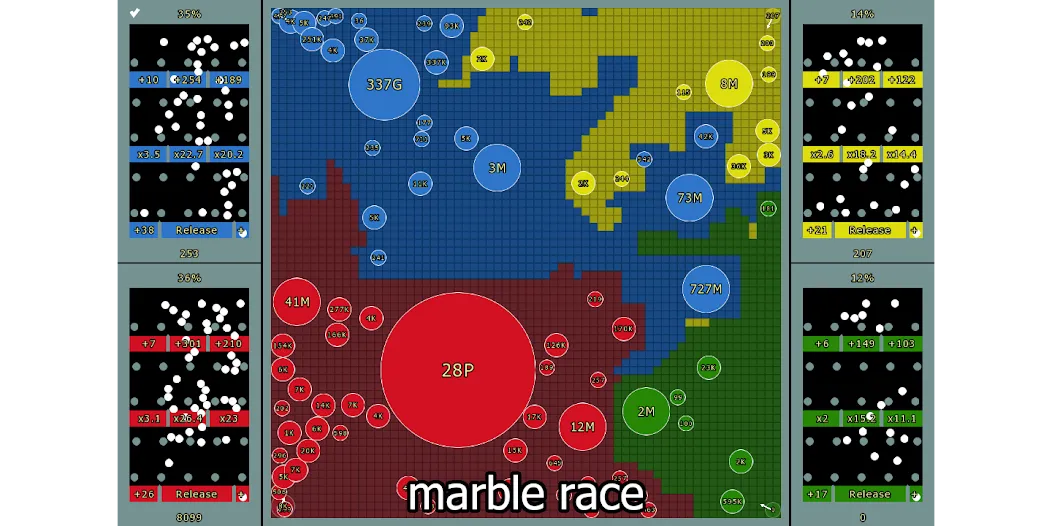 Marble Race and Territory War — последняя версия с модом (Безлимитные монеты и открыты все уровни) — скриншот 1
