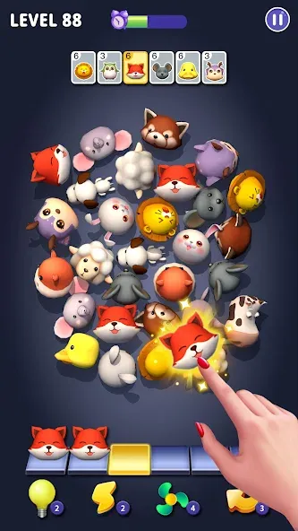 Matching Fun: Match Triple 3D на телефон — скачать мод: Безлимитные подсказки и монеты — скриншот 1 Matching Fun: Match Triple 3D на телефон — скачать мод: Безлимитные подсказки и монеты — скриншот 1
