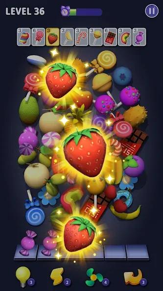 Matching Fun: Match Triple 3D на телефон — скачать мод: Безлимитные подсказки и монеты — скриншот 4 Matching Fun: Match Triple 3D на телефон — скачать мод: Безлимитные подсказки и монеты — скриншот 4