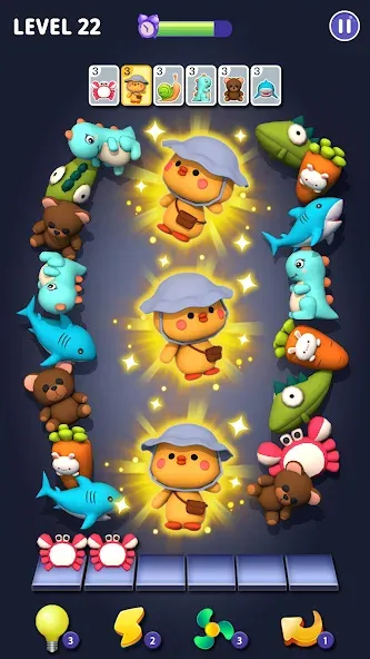 Matching Fun: Match Triple 3D на телефон — скачать мод: Безлимитные подсказки и монеты — скриншот 5 Matching Fun: Match Triple 3D на телефон — скачать мод: Безлимитные подсказки и монеты — скриншот 5