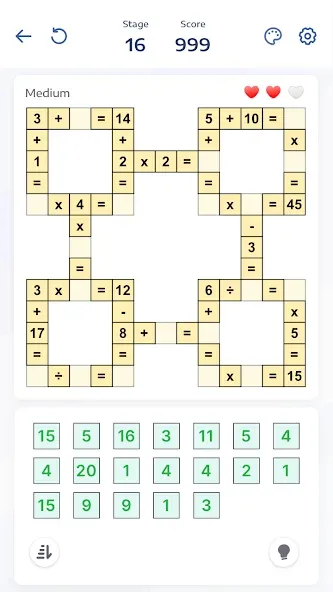 Crossmath - Math Puzzle Games — скачать мод: Безлимитные подсказки и отмена ходов — скриншот 3 Crossmath - Math Puzzle Games — скачать мод: Безлимитные подсказки и отмена ходов — скриншот 3