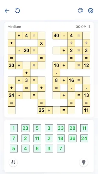 Crossmath - Math Puzzle Games — скачать мод: Безлимитные подсказки и отмена ходов — скриншот 4 Crossmath - Math Puzzle Games — скачать мод: Безлимитные подсказки и отмена ходов — скриншот 4