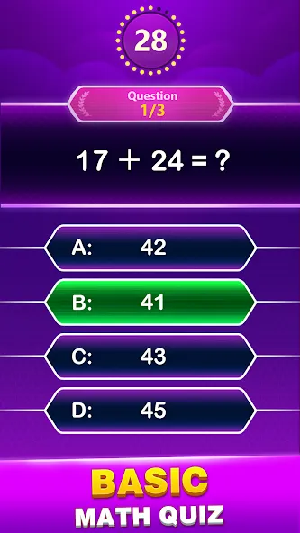 Скачать Math Trivia - Quiz Puzzle Game на Андроид с модом — Безлимитные подсказки и открыты все уровни — скриншот 1 Скачать Math Trivia - Quiz Puzzle Game на Андроид с модом — Безлимитные подсказки и открыты все уровни — скриншот 1