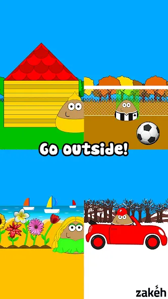 Pou — последняя версия с модом (Безлимитные монеты и еда) — скриншот 4 Pou — последняя версия с модом (Безлимитные монеты и еда) — скриншот 4