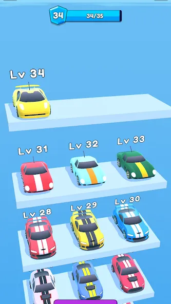 Merge Car Run - Evolution Race (Мод: Много денег и все машины) — скачать на Андроид — скриншот 2