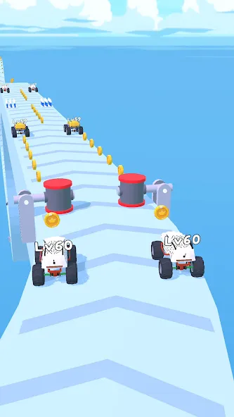 Merge Car Run - Evolution Race (Мод: Много денег и все машины) — скачать на Андроид — скриншот 5