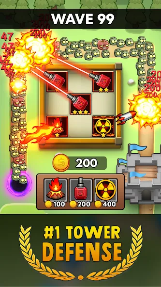 Скачать Merge Clash: Tower Defense TD бесплатно — Безлимитные деньги и улучшения — скриншот 2